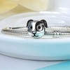 Staffordshire Pit Dog Puppy Charm European Bead Sterling Silver Ginger Lyne Collection - 2 of 4