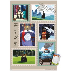 Trends International The Wizarding World: Harry Potter - Stamps Collage Unframed Wall Poster Prints - 1 of 4