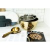 Storied Home Transitional Hammered Stainless Steel Bowls, Gold Finish, Set of 3 Sizes - 2 of 4