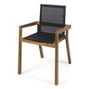 VASIP Outdoor Dining Chairs, Bistro Chairs Set of 2, Patio Chairs with Armrests, Acacia Frame and Mesh Seat, for Garden Patio Porch - 4 of 4