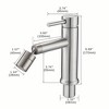 ChicFurnit Bathroom Sink Faucet 2 Mode with 360 Degree Rotating Aerator for Modern Spaces, Silver, 9.84"*9.25"*2.83" - 3 of 4