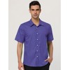 Lars Amadeus Men's Short Sleeves Polka Dots Button Down Dress Shirt - 3 of 4