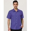 Lars Amadeus Men's Short Sleeves Polka Dots Button Down Dress Shirt - image 3 of 4