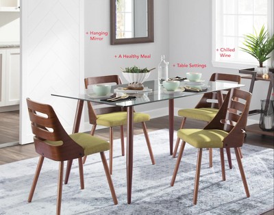 Natural Wood Cream Fabric Upholstered Ladderback Side Chair