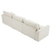 Corduroy Deep Seat 3-Seater Sofa with Wide Seat and 3 Waist Pillows for Living Room or Bedroom - 4 of 4