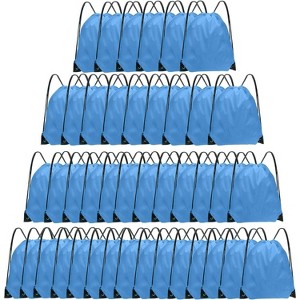 Bulk Drawstring Bags for Party Favors, Lightweight Sackpacks for Gym, School Events, Team Sports & Giveaways - 1 of 4