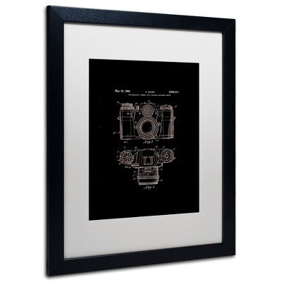 Trademark Fine Art -Claire Doherty 'Photographic Camera 1962 Black' Matted Framed Art