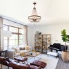 Bella Depot 4-Light Bohemian Wood Bead Ceiling Light Adjustable Pendant Light Farmhouse Chandelier - 3 of 4