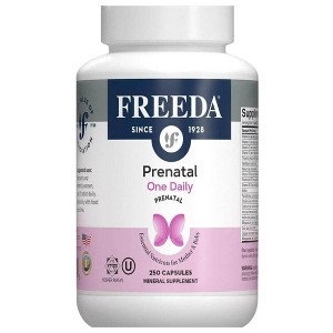 FREEDA Prenatal Multivitamin – One Daily Kosher Prenatal Vitamin with Iron, Folic Acid, Choline & Vitamin D – Support for Pregnant & Nursing Women - 1 of 4