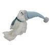 Northlight Plush Sitting Yeti  with Knitted Hat Christmas Figure - 22" - White and Blue - 4 of 4