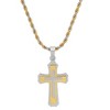 Steeltime 24" two tone stainless steel and 18k gold plated cross pendant - 2 of 4