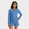 Girls' Long Sleeve Waffle Knit Pajama Set - Cat & Jack™ - 3 of 4