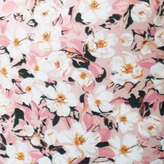 pale blush black floral