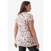 ellos Plus Size V-Neck Tunic With Gathered Bodice - 3 of 4