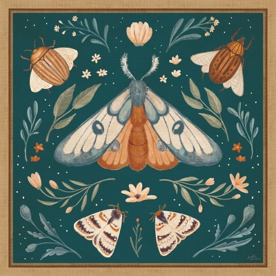 Amanti Art Winged Study II (Butterfly) by Janelle Penner Canvas Wall Art Print Framed 16 x 16-in.
