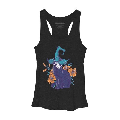 Women's Design By Humans Spooky Cat By jess1586 Racerback Tank Top