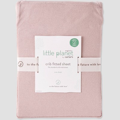 Little Planet by carter's Solid Crib Sheet - Pink