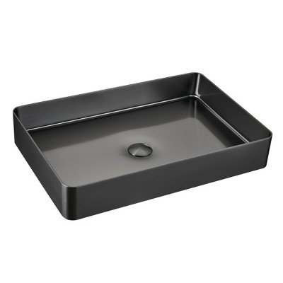 Fortune Candy 23.62'' Length Stainless Steel Rectangle Vessel Bathroom Basin