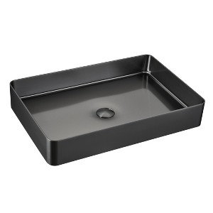 Fortune Candy 23.62'' Length Stainless Steel Rectangle Vessel Bathroom Basin - 1 of 4