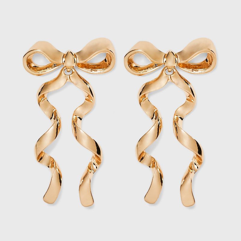 SUGARFIX by BaubleBar Bow Statement Stud Earrings - Gold, 1 of 7