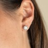 SHINE by Sterling Forever Sterling Silver Round Cut Prong Set Stud Earrings - 2 of 4