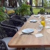PURPLE LEAF Outdoor Dining Set All-Weather Wicker Outdoor Patio Furniture with Table All Aluminum Frame for Lawn Garden Backyard Deck with Cushions - 2 of 4