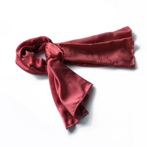 Slickblue Women's Red/Brown Dot Silk Scarf - Lightweight, Soft, Chic Fashion Wrap - S/L Sizes, Perfect Gift - 1 of 4
