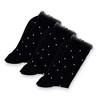 Anna-Kaci 3-Pack Women's Crew Socks with Ribbed Texture and Allover Polka Dot Pattern - 4 of 4