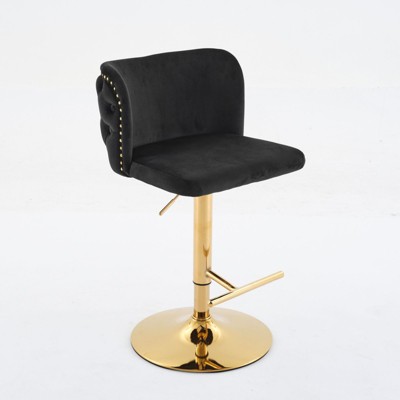 NicBex Set of 2 Bar Stools for Kitchen Island,Velvet Counter Bar Stools with Whole Back Tufted,Bar Chairs for Dining Rooms,Kitchens Islands