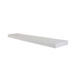 48" Slim Low Profile Floating Wall Shelf White - Inplace