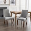 NicBex Set of 2 Velvet Tufted Upholstered Dining Chairs Armless Accent Side Chairs with Wood Legs - 2 of 4