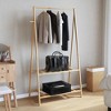 vidaXL Bamboo Coat Rack with Shelves 96 x 45.5 x 150.5 cm - 4 of 4
