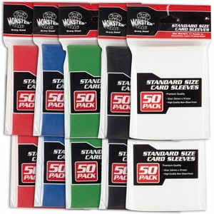 Monster Protectors Standard Card Size Sleeves (66mm x 91mm, 500 Pack) Multi-Color Set - Pokemon, TCGs, Sports Cards & More - 1 of 4