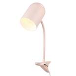 15" Carter Clip-Arm Desk Lamp with Adjustable Gooseneck Matte Pink - Globe Electric