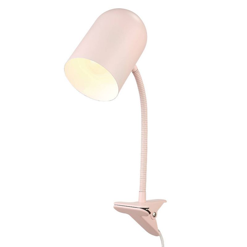 15&#34; Carter Clip-Arm Desk Lamp with Adjustable Gooseneck Matte Pink - Globe Electric, 1 of 11