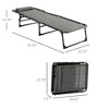 Chic Crate - Outsunny 400lb Reclining Sun Lounger - 8-Position Adjustable & Detachable Cooling Pillow - Compact Fold for Beach/Patio, Storm Grey - 3 of 4