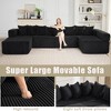 146" U-Shaped Modular Sectional Sofa, Corduroy Convertible Sleeper Couch with 8 Pillows, No Assembly, Free Combination, Oversized 5-Seater - 4 of 4