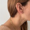 Adornia Tarnish Resistant 14k Gold Plated Geometric Hoop Earrings - 2 of 3