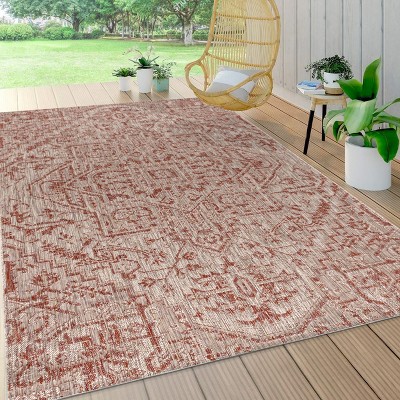 JONATHAN Y Estrella Bohemian Medallion Textured Weave Indoor/Outdoor Area Rug