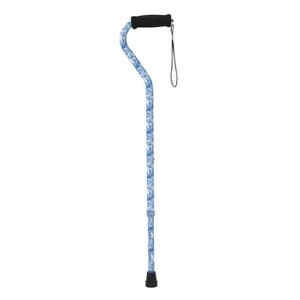 Drive Medical Foam Grip Offset Handle Walking Cane - Swirl - 1 of 4