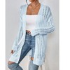 BLUEMING Womens Long Sleeve Lightweight Open Front V-Neck Casual Cardigan Sweaters Outerwear - 3 of 4