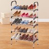 Collections Etc Versatile 5-Tier 15 Pair Shoe Rack Silver - 2 of 3