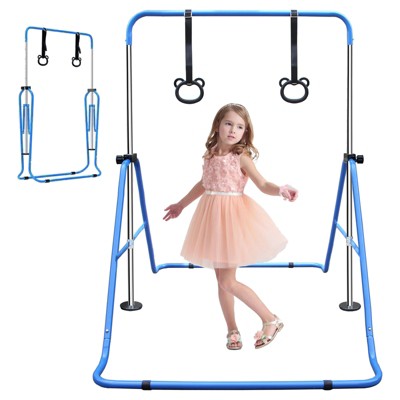 SUGIFT Kids Adjustable Gymnastics Bar Foldable Home Training Bar for Ages 3–10