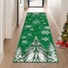 Christmas Area Runner Rugs, Snowflakes Pine Tree Throw Carpet for Living Room Bedroom Kitchen Dining Room Nursery Office Hallway Entryway Decorations - 2 of 4