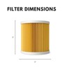 Nispira A2004 Vacuum Filter for Karcher Wet and Dry WD2.200 WD2.250 WD3.200 WD3.300 A2054 A2204 A2656 3 Pack - 2 of 4