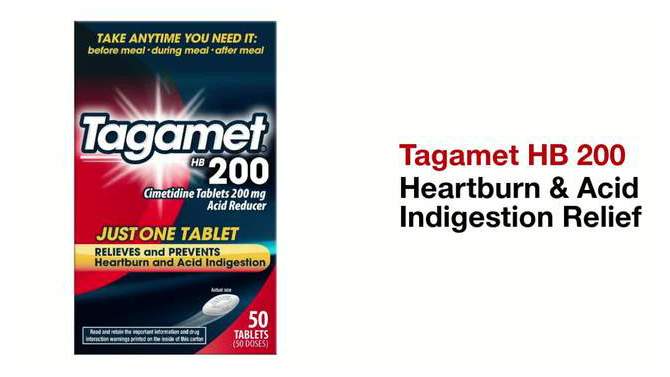 Tagamet HB 200 Acid Reducer Heartburn Relief Tablets &#8211; 50ct, 2 of 9, play video