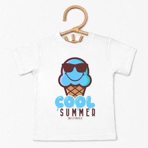 The Juniper Shop SmileyWorld Cool Summer Ice Cream Blue Toddler Short Sleeve Tee - 1 of 4