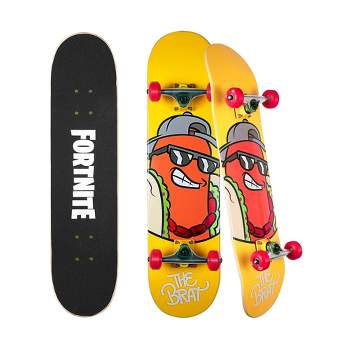 vleet menu Toevlucht Fortnite Peely Skateboard With Metallic Chain Graphics, Aluminum Trucks And  Abec5 Bearings. Includes Download Code For In-game Nite Life Wrap : Target