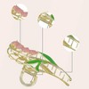 Unique Bargains Women's Flower Metal Hair Claw Clip Pink 2 Pcs - 4 of 4