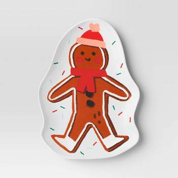 8oz Christmas Melamine Gingerbread Man Snack Bowl White - Wondershop™
